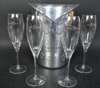 20TH CENTURY MOET & CHANDON CHAMPAGNE BUCKET WITH GLASSES