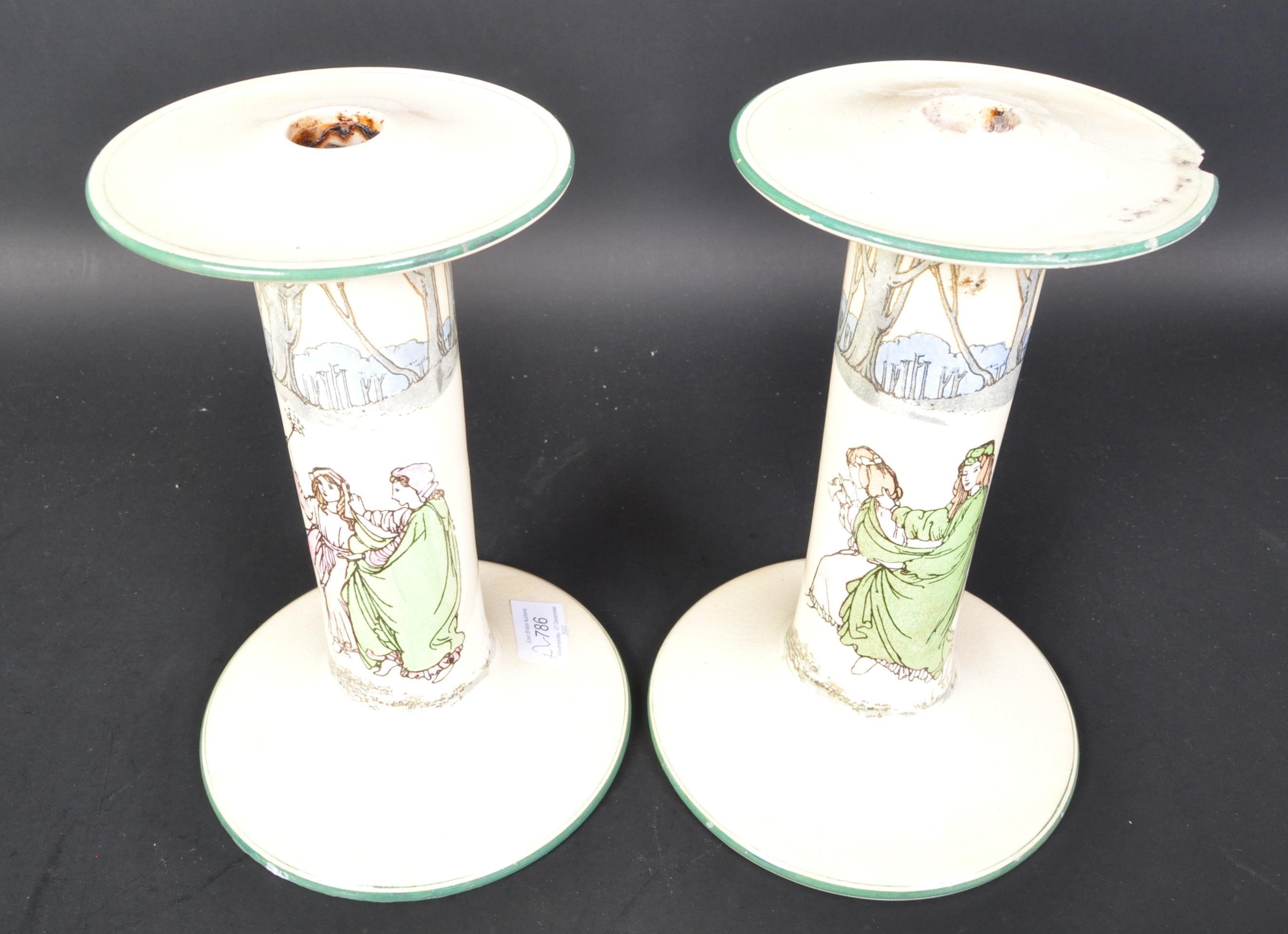 ROYAL DOULTON SERIES WARE CANDLE STICK HOLDERS - Image 2 of 5