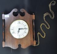 EARLY 20TH CENTURY DECOR WOODEN WALL HANGING CLOCK