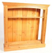 VINTAGE PINE WOOD OPEN FACED LIBRARY BOOKCASE