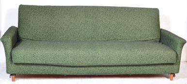 RETRO VINTAGE UPHOLSTERED GREEN FOUR SEATER SOFA