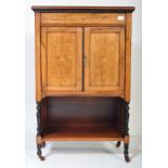 EDWARDIAN ROSEWOOD & MARQUETRY INLAID PEDESTAL CABINET