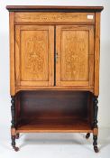 EDWARDIAN ROSEWOOD & MARQUETRY INLAID PEDESTAL CABINET