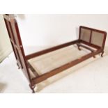 EARLY 20TH CENTURY BERGERE MAHOGANY SINGLE BED FRAME