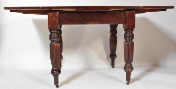 1930'S MAHOGANY DRAW LEAF EXTENDING DINING TABLE