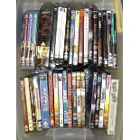 A large quantity of film and tv series DVD's.