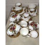 Approximately forty-three pieces of Royal Albert 'Old Country Roses' tea and coffee ware.