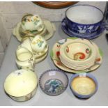 Twenty-one pieces of Crown Staffordshire 'Pan Design' tea ware, a seven-piece Royal Doulton '