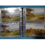 An album of 120 artist-drawn A R Quinton postcards, UK views.