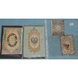 Six various Valentines, mainly silver and gilt paper lace examples, (6).