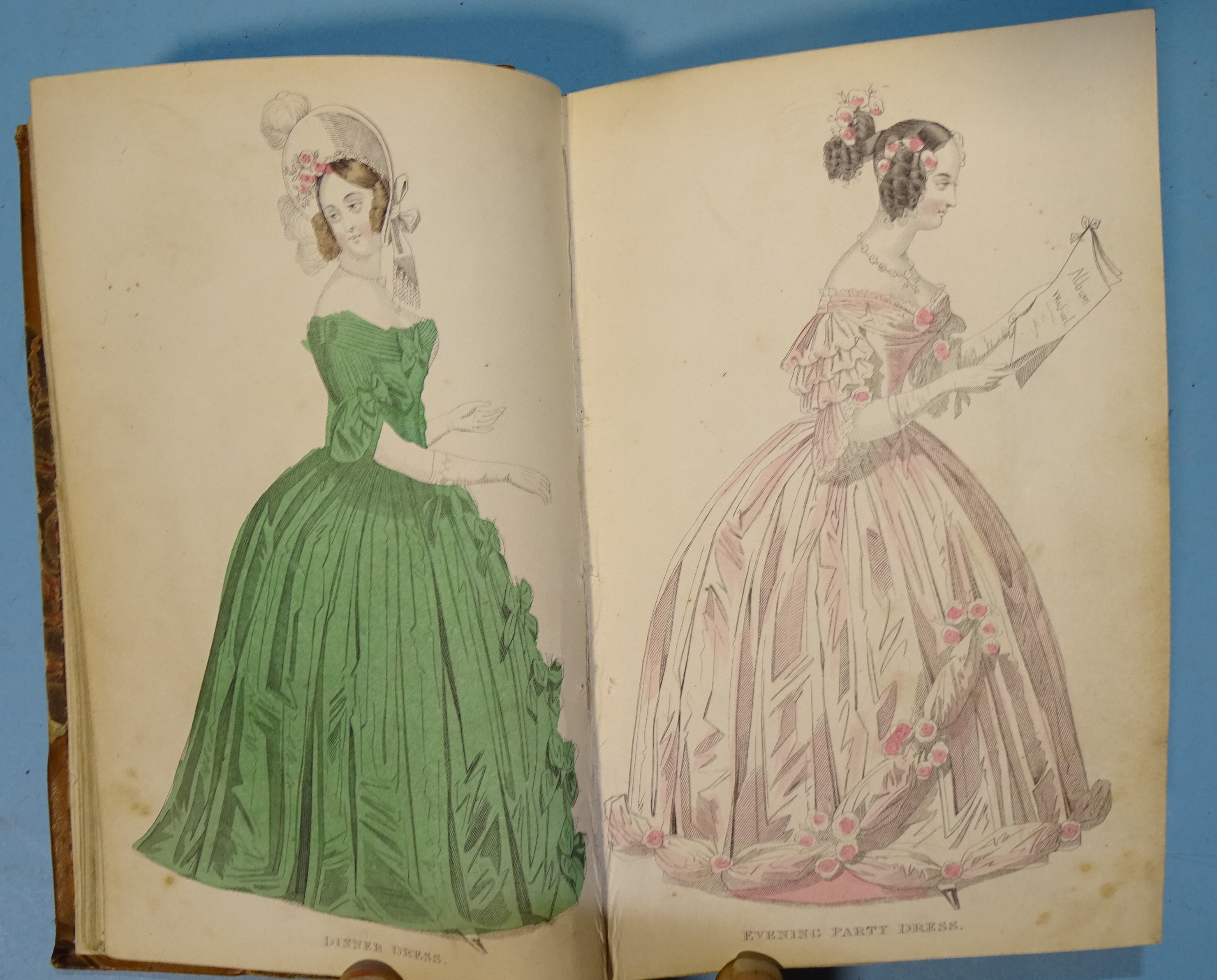 The Ladies' Cabinet of Fashion, Music and Romance, Vol XI only, 26 hand-coloured fashion plates, me, - Image 2 of 4
