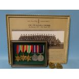A WWII group of five medals awarded to 1416509 Sgt P R Kittridge: 1939-45 Africa and Italy Stars,