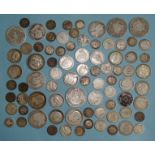 A collection of British pre-1920 silver coinage, approximately £2 18sh.