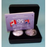 The Royal Canadian Mint and The Royal Mint, two one-ounce silver proof coins to celebrate "The