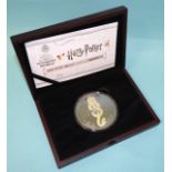 Westminster Collection, 'Wizarding World Harry Potter', a limited-edition Dark Arts silver proof 5oz