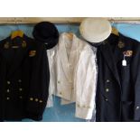 A collection of naval uniform, RNSA insignia, etc.