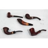 A Peterson's 'Donegal' silver-mounted pipe, a 'Big Ben Freestyle' briar pipe, a Peterson's 'Tankard'