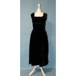 A Frank Usher black velvet cocktail dress, size 38, an Emenson evening dress, size 12 (