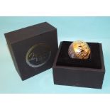 2021 Samoa, 'Heaven and Hell' 2oz silver five-dollar spherical coin, with partial 24k gold