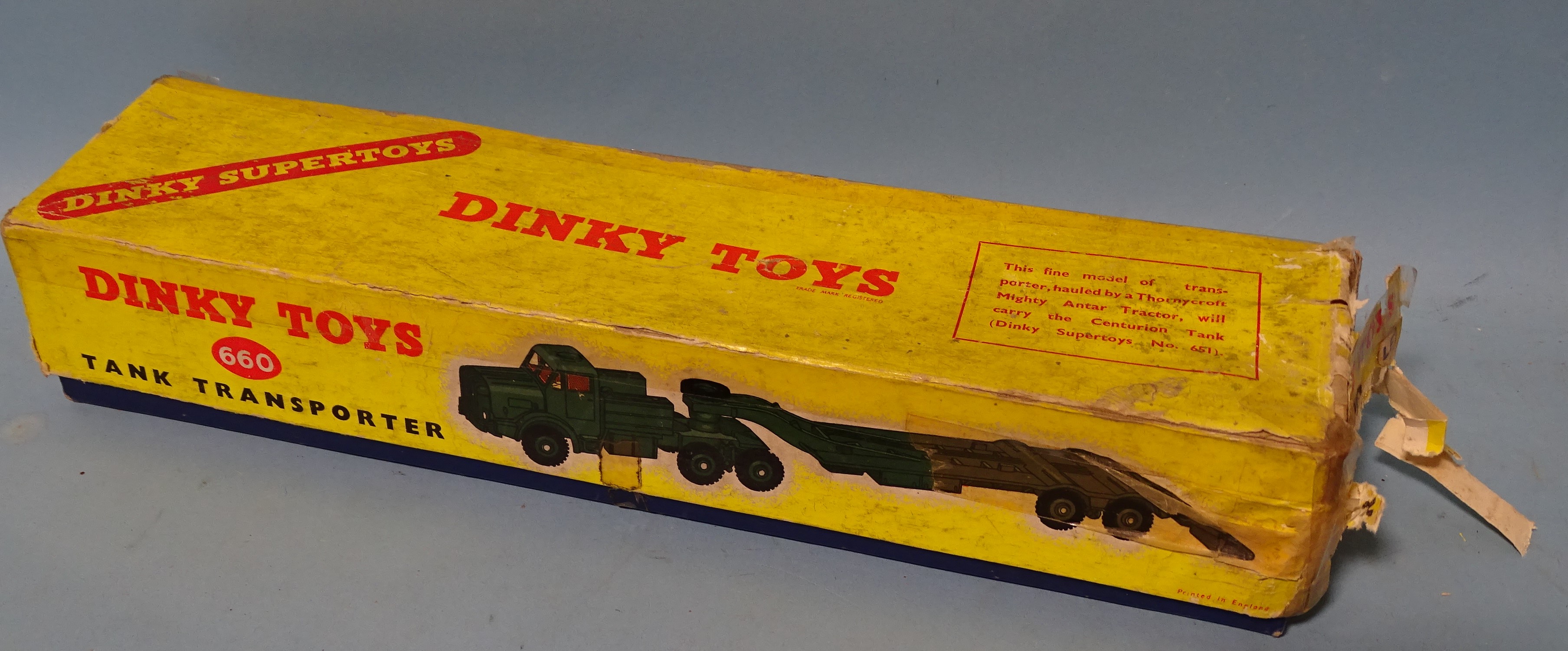 Dinky, 660 Tank Transporter and 622 10-ton Army Truck, both boxed, with 651 Centurion Tank, Army - Bild 2 aus 3