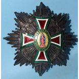 Mexico, Imperial Order of Guadeloupe, silver with gold and enamel cross, with maker's cartouche "