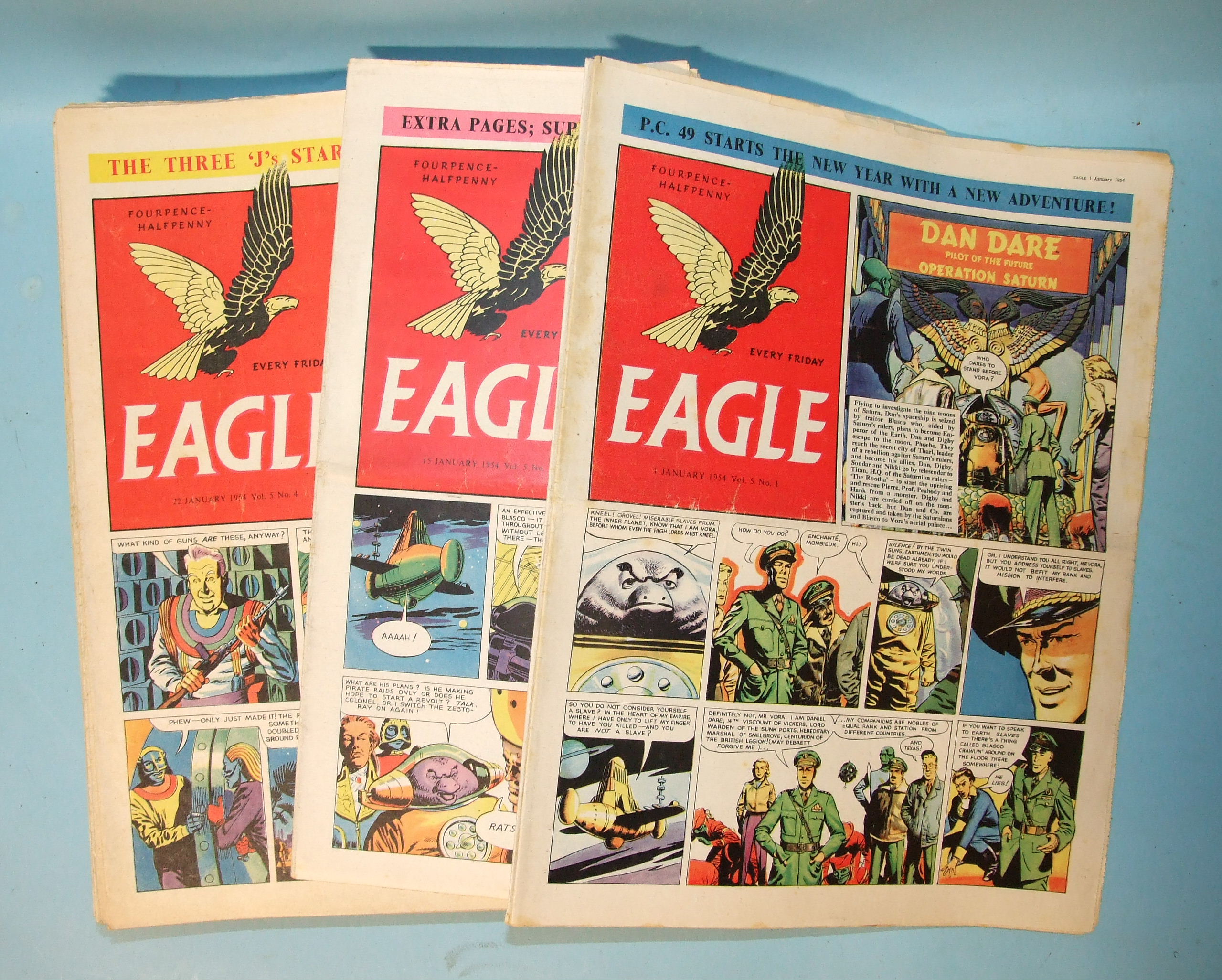 Eagle Comics, vol.5, year 1954, complete year 1-53, all complete.