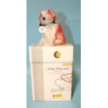 A Steiff Molly Hund 1927 replica limited-edition dog, with ear tag, labels, certificates and box.