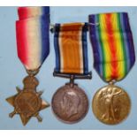 A WWI trio awarded to: 111249 Pnr O Brownridge RE: 1914-15 Star (error on number impression),