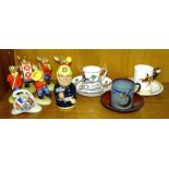 Royal Doulton Bunnykins Oompah Band figures: 'Drum Major', 'Drummer', 'Sousaphone', 'Cymbals', '