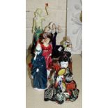 A Royal Doulton figure 'Patricia' Hn3365, another 'Masque' HN2664 (seconds) and other ceramic
