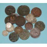 A collection of various world and British coinage.