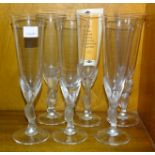 Franklin Mint Ltd, a set of six 'Snow Dove' crystal Champagne glasses designed by Igor Carl Fabergé,