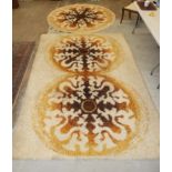 A Quayle Carpets Ltd "Axminster Norsk" rug, 206 x 295cm, Scandinavian rondel pattern and a similar