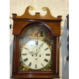Alexander Marshall, Wishaw, a 19th century mahogany longcase clock, the twin-trained bell-striking
