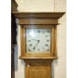 Towle, East Grinstead, an oak longcase clock with thirty-hour train-driven movement, with 20cm