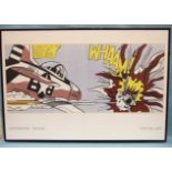 Roy Lichtenstein (1923-1997), 'Whaam', lithograph, 1996 diptych, framed together, printed for The