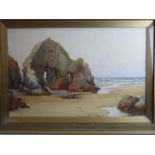 Ben Graham (Douglas Houzen Pinder) 1886-1949 SHAG ROCK NR NEWQUAY Watercolour, signed and titled,