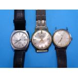 Three gentleman's wristwatches by Roamer, Services and Howlett-Smith, (all working), (3).