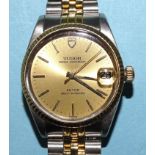 Tudor, Prince Oysterdate Rotor Self-winding wrist watch, no.s 72033 and 306645, the 32mm gold dial