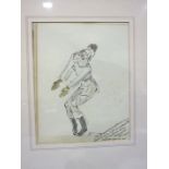 Carlos Nadal (1917-1998) STUDY OF ANTON DOLIN, BALLET DANCER Pen and wash, 30 x 24cm, with