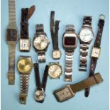 A small collection of wristwatches.