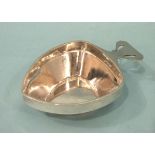 A Liberty & Co. Ltd silver trivet-shaped preserve dish and Cymric spoon with pierced handle, 17 x 11