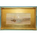Albert Haselgrave (1857-1930) SOLWAY SANDS Signed watercolour, 23.5 x 52cm, titled verso.