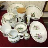 Twenty-seven pieces of Portmeirion 'Botanic Garden' tableware, a 'Pomona' jug and a 'The Holly and