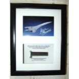 A signed Concorde turbine blade from a Rolls Royce Olympus 593s turbojet engine, signed by Mike