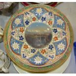 A Thoune plate painted with a scene of Bern, 23cm diameter, an English transfer-printed jug of