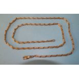 A 9ct gold fancy-link necklace, 61.5cm long, 19.9g.