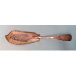 A George III silver fiddle pattern fish slice, maker IE, London 1803, 31cm ___4.8oz.