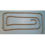 A 9ct gold belcher-link neck chain, 65.5cm, 10g.