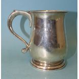 A small silver tankard of baluster form, 9cm high, London 1929, ___6.5oz.